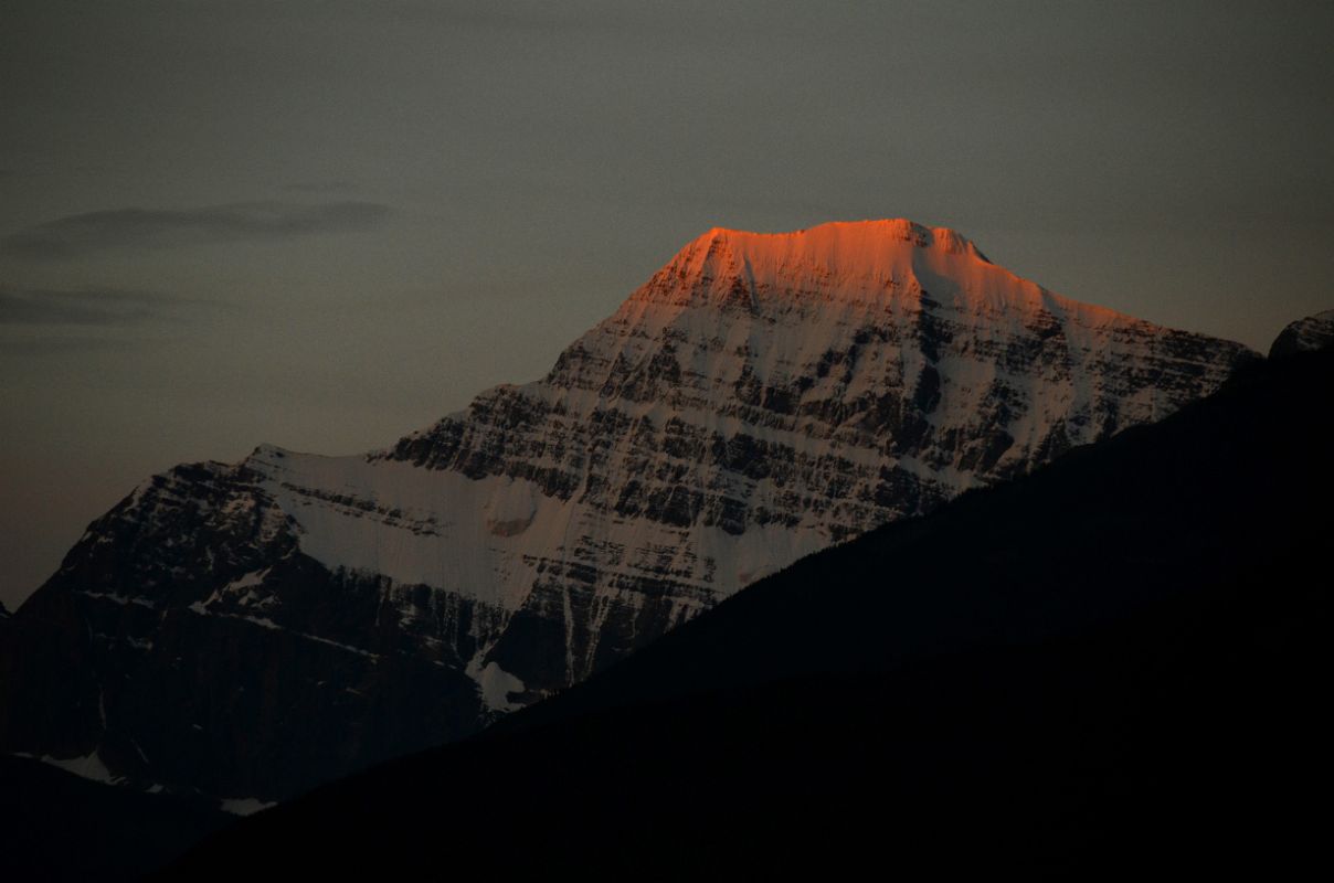 01A First Rays Of Sunrise On Mount Edith Cavell From Jasper